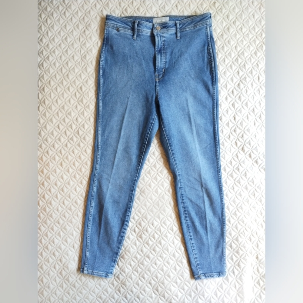 Everlane The Way High Clean Front Skinny Jean Stretch Vintage Blue 32R